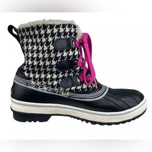 Sorel Tivoli Womens Tweed Houndstooth Waterproof Ankle Winter Boots